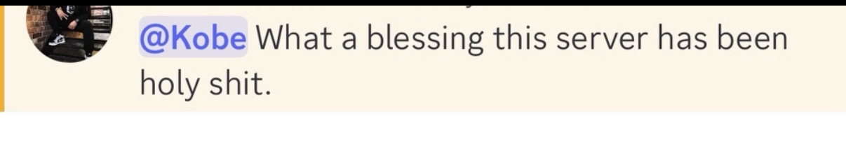 Community thank-you message